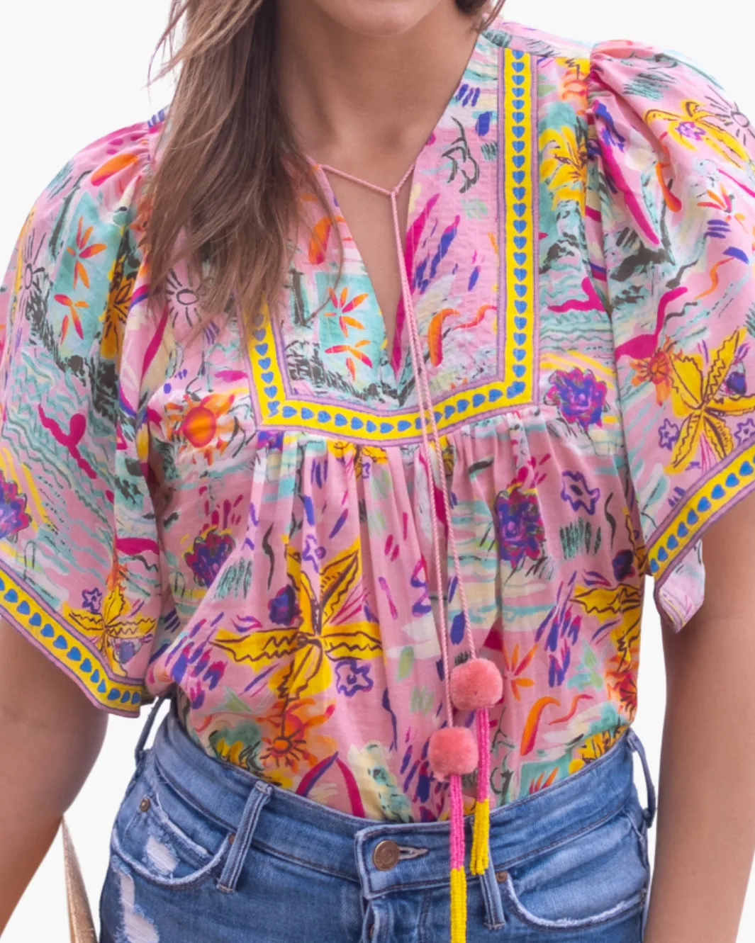 ANGEL TOP IN SUNSHINE PRINT