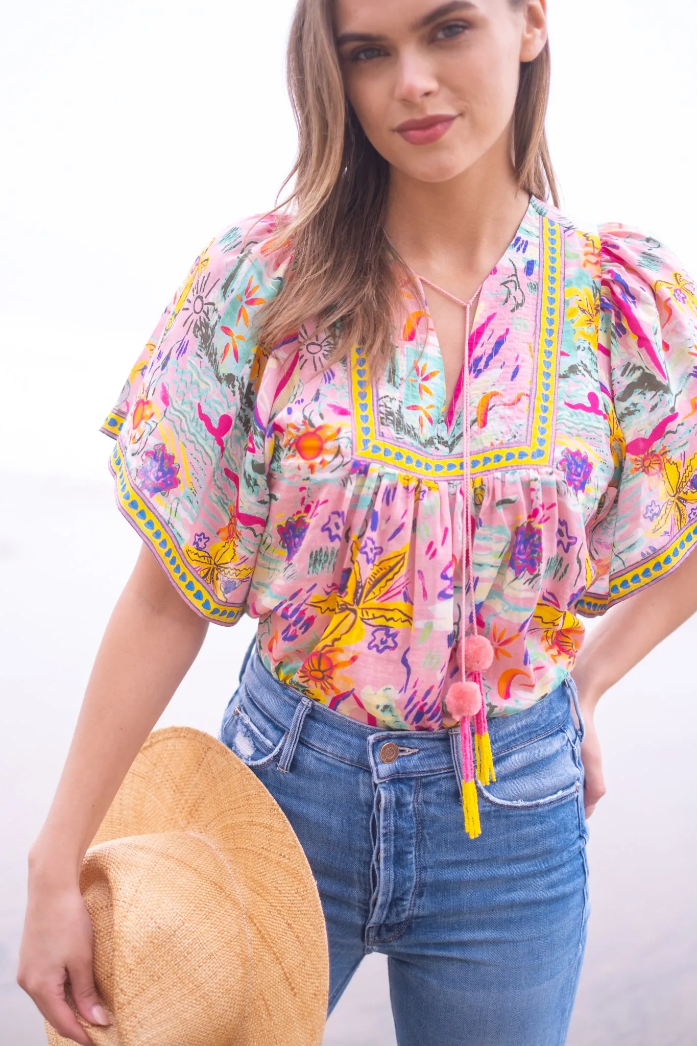 ANGEL TOP IN SUNSHINE PRINT