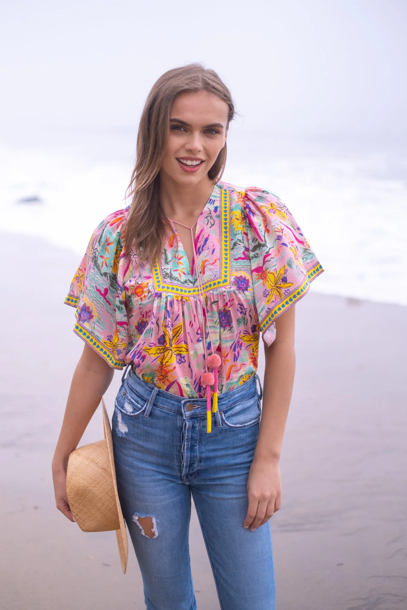 ANGEL TOP IN SUNSHINE PRINT
