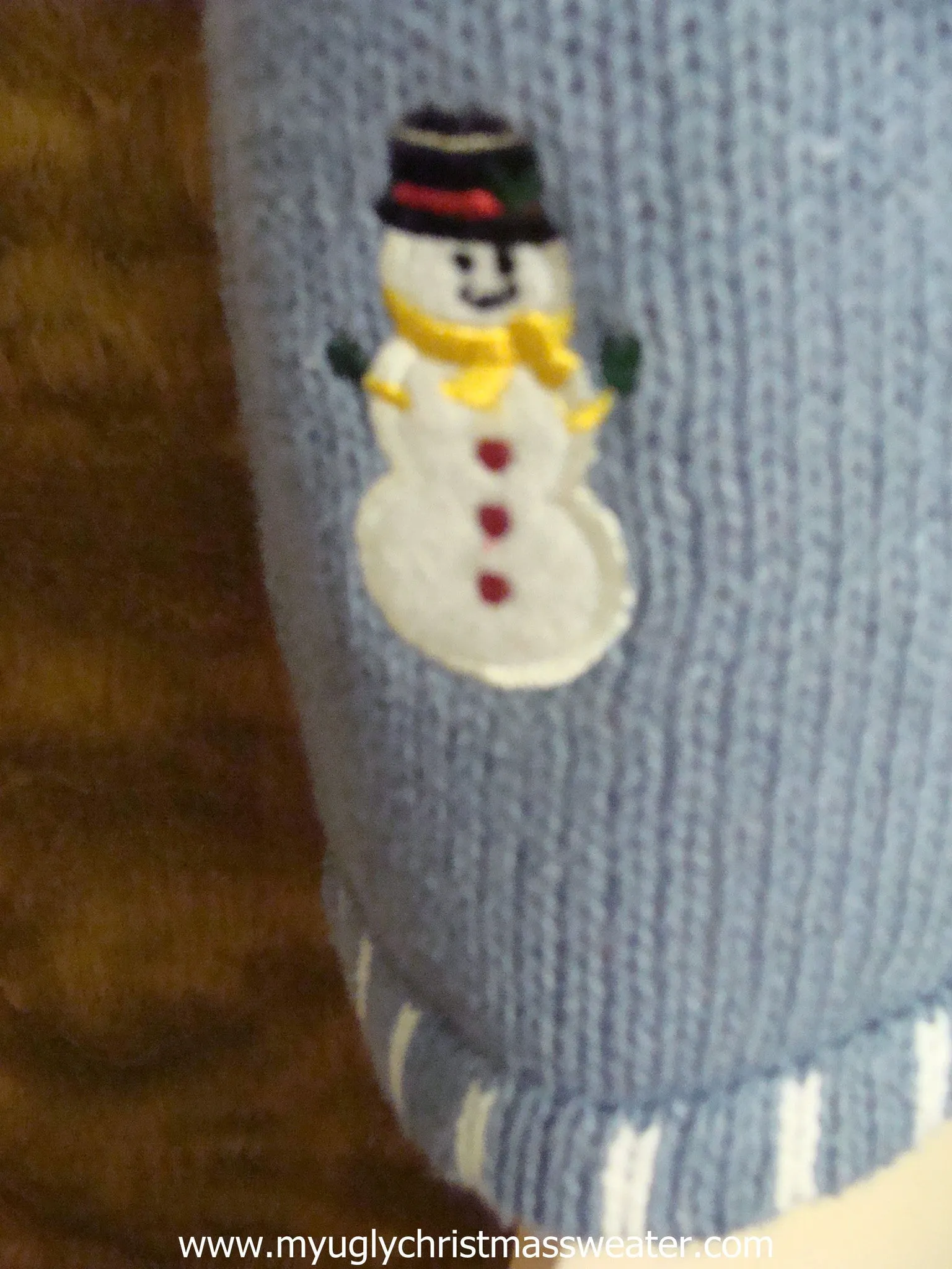 Blue Holiday Knit Ugly Christmas Sweater Vest