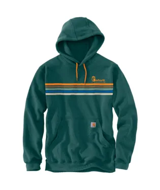 Carhartt Mens Hunt Club Loosefit Midweight Stripe Graphic Hoodie