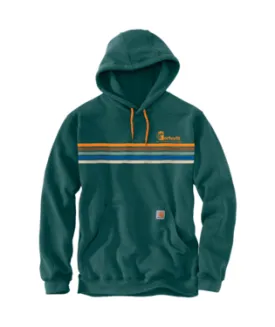 Carhartt Mens Hunt Club Loosefit Midweight Stripe Graphic Hoodie