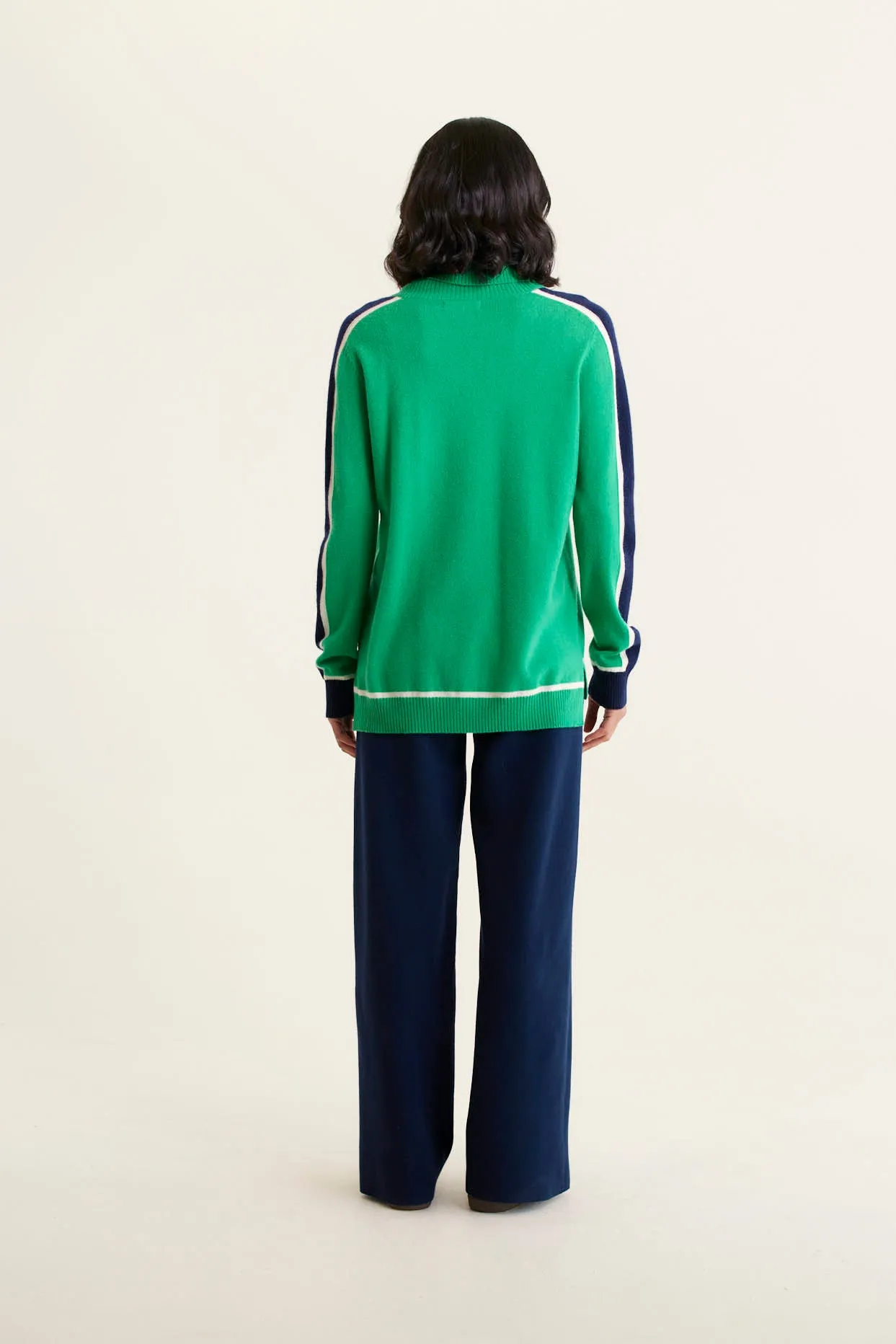 Highline Merino Cashmere Sweater In Jade
