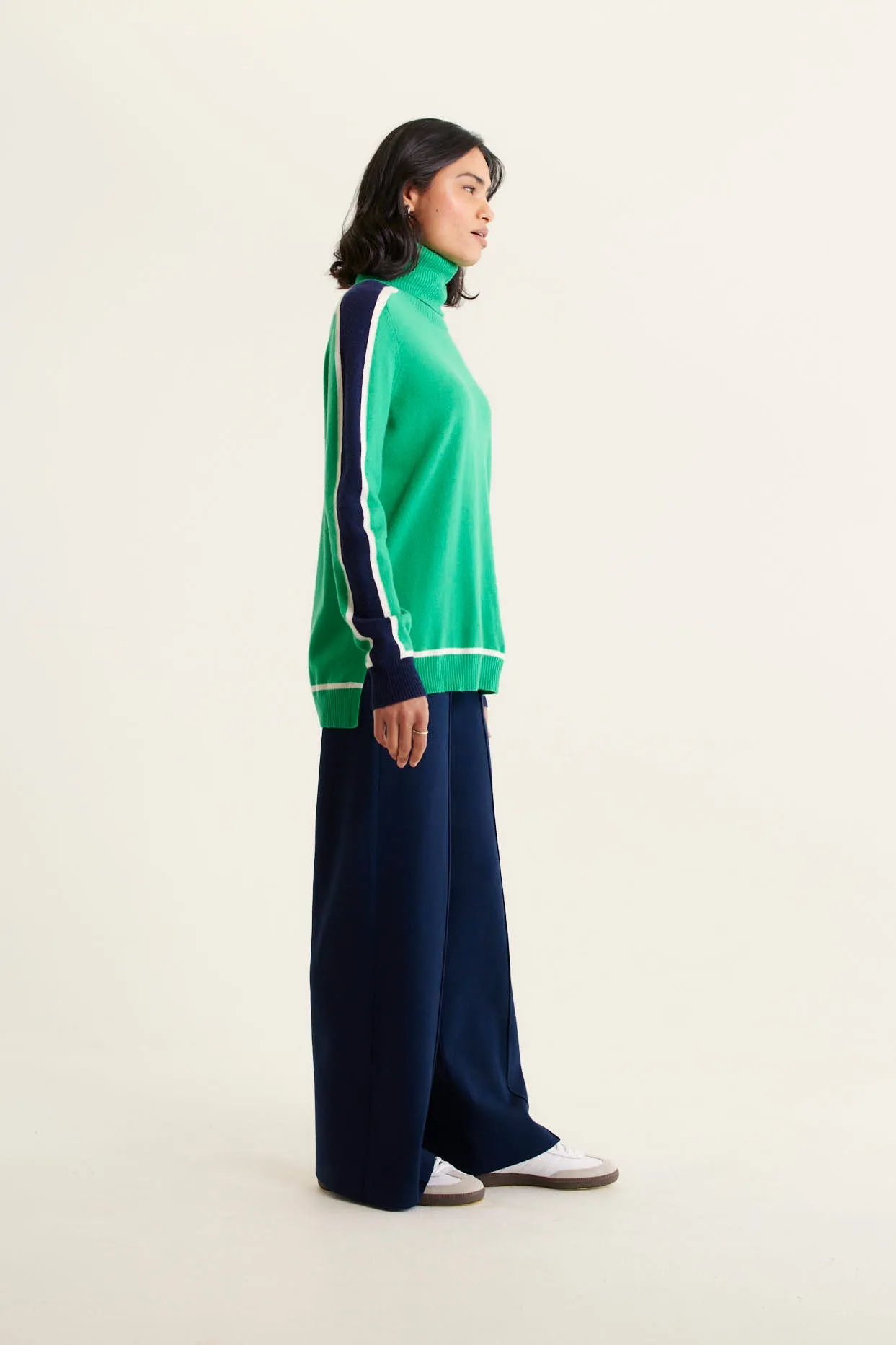 Highline Merino Cashmere Sweater In Jade