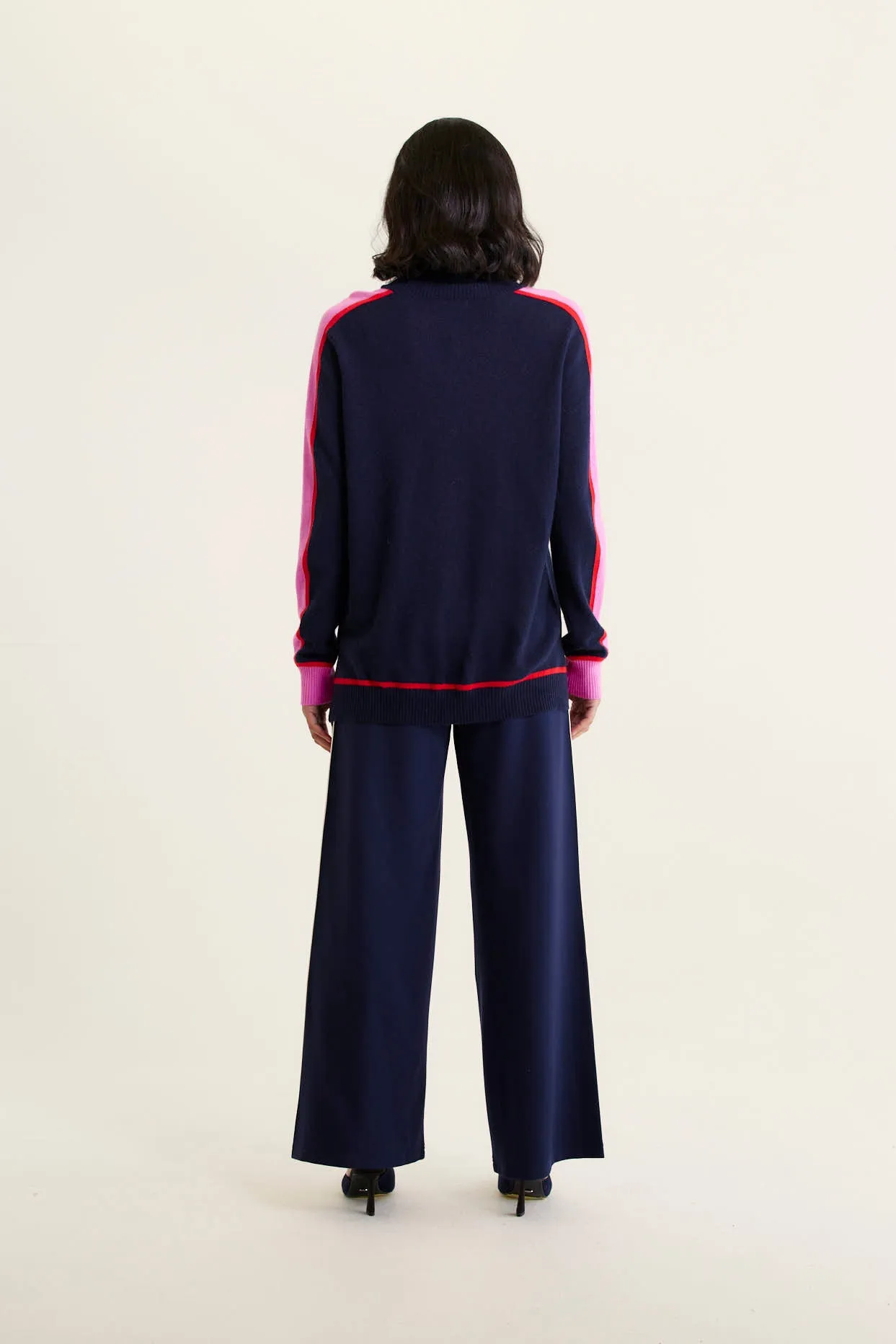 Highline Merino Cashmere Sweater In Officer Navy