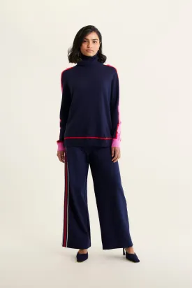 Highline Merino Cashmere Sweater In Officer Navy