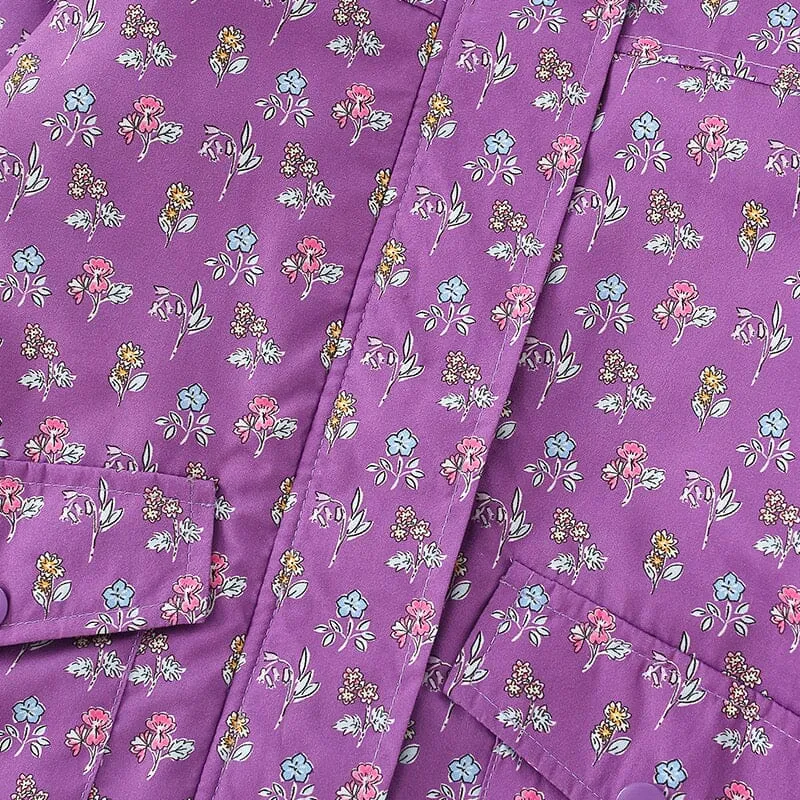 Lucy Floral Fleece Hooded Jacket
