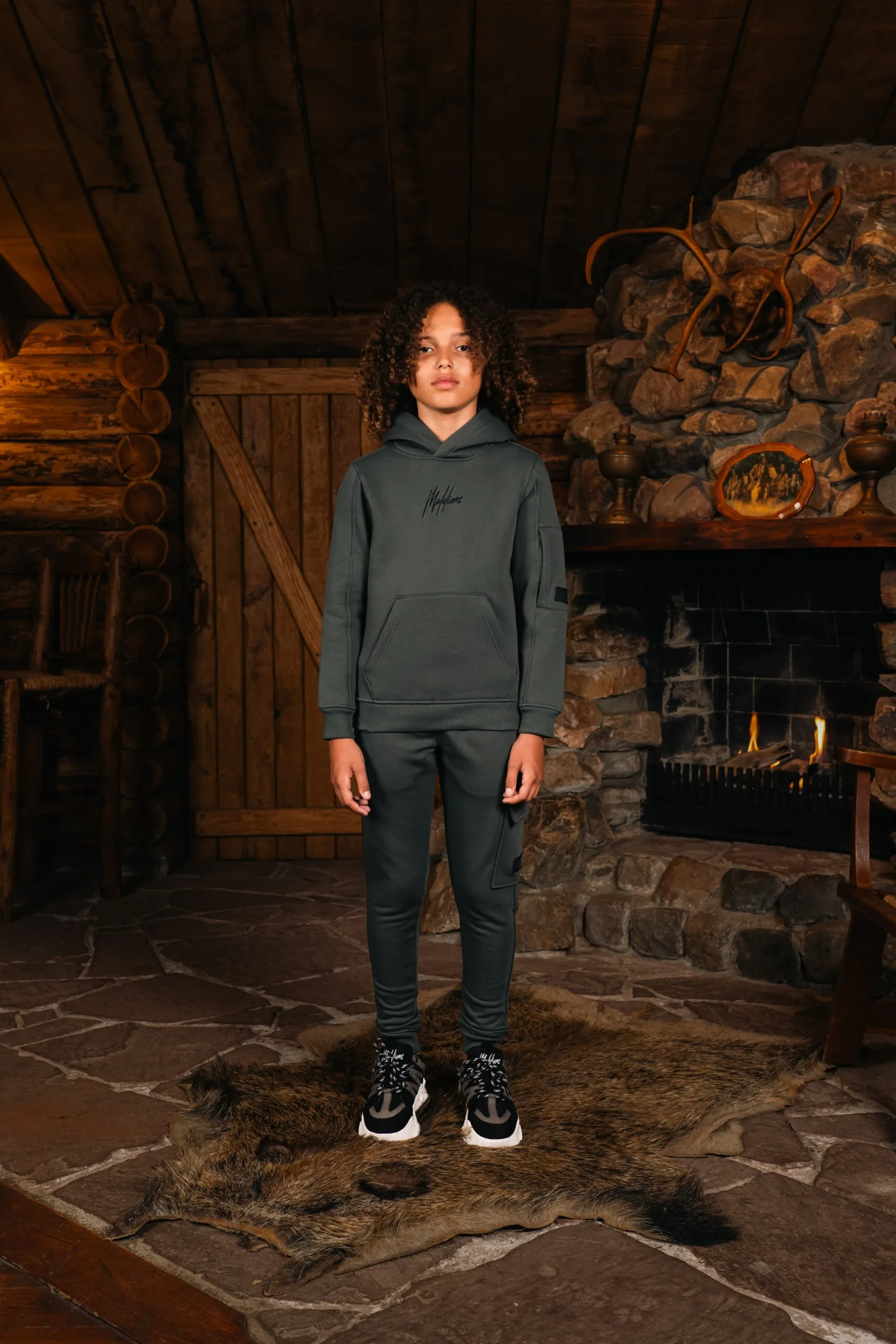 Malelions Junior Cargo Hoodie | Teal