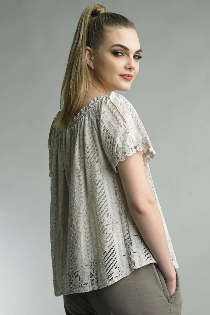 Off The Shoulder Lace Top