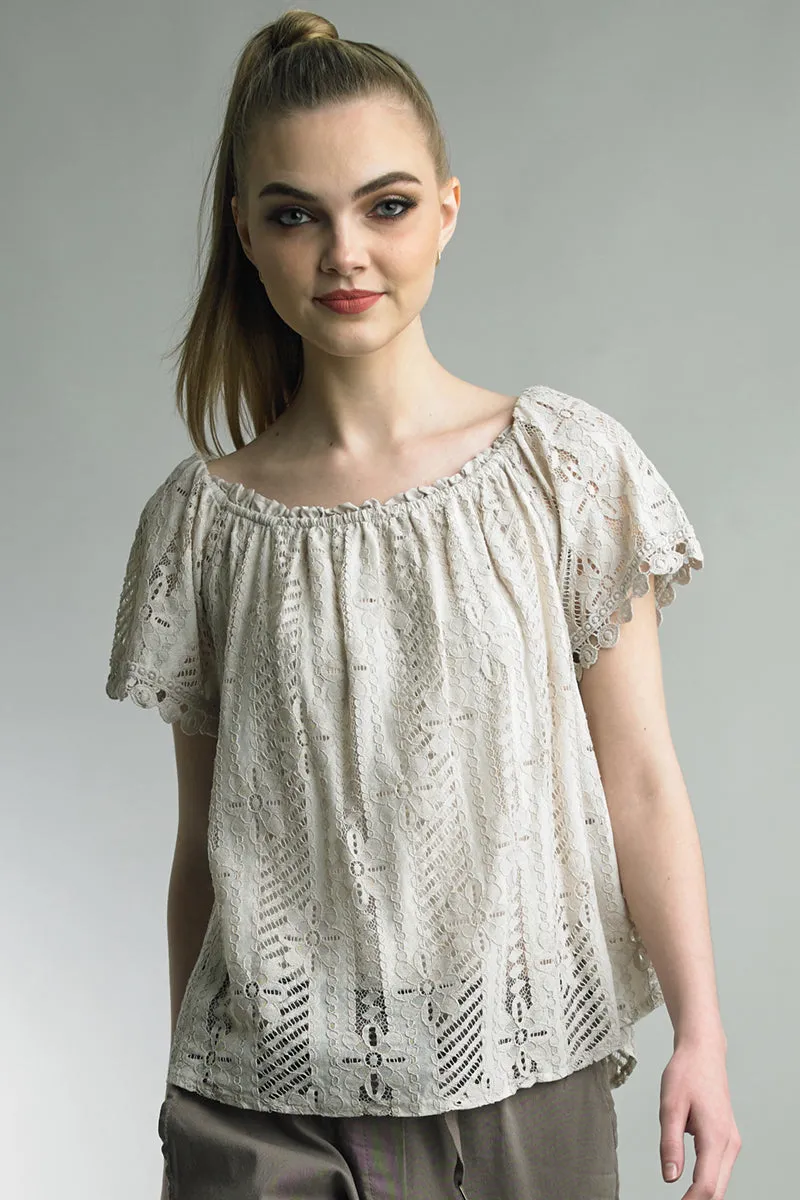 Off The Shoulder Lace Top