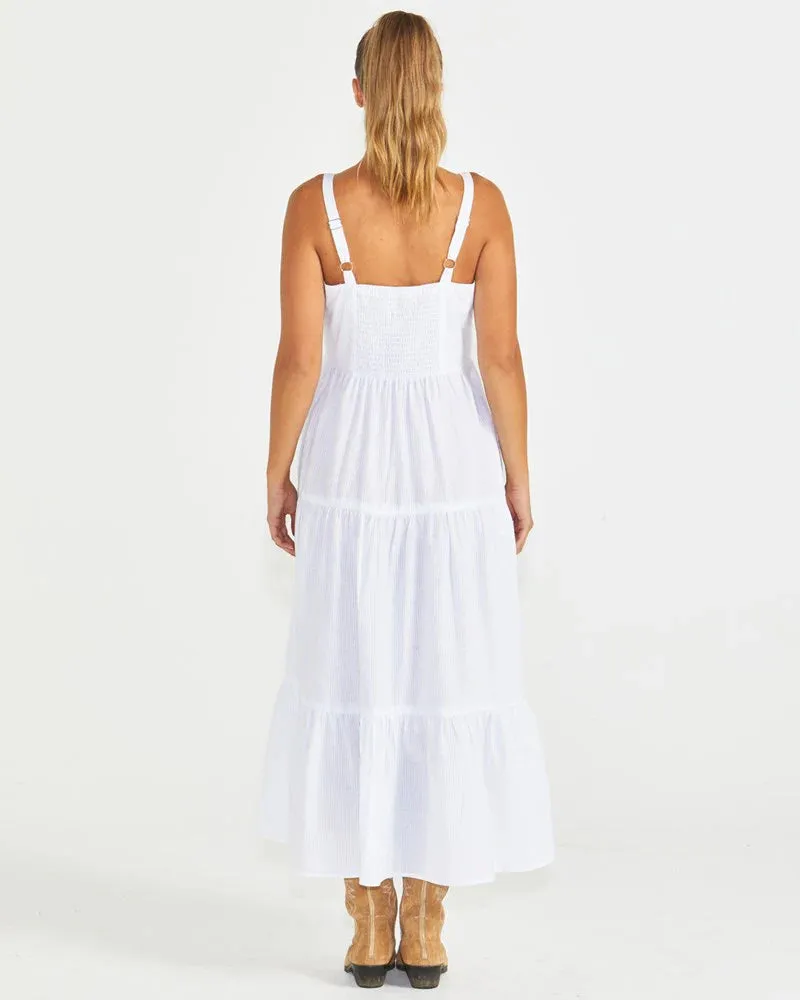 Phillips Tiered Dress - White
