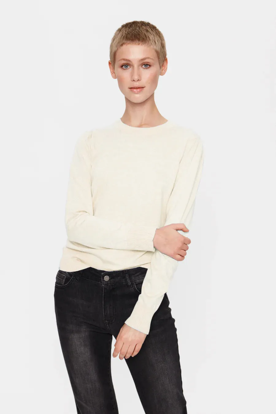 SAINT TROPEZ - Mila Pullover Knit - Ice