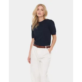 SAINT TROPEZ - Mila SS Pullover Knit  Black
