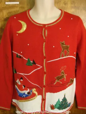 Santa Dashing Through the Snow Bad Christmas Sweater