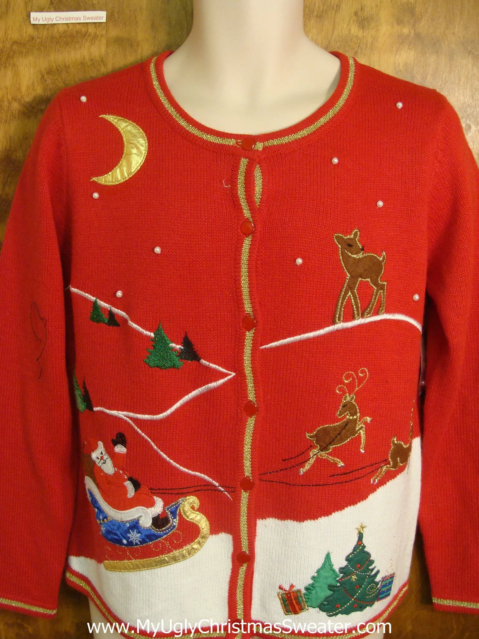 Santa Dashing Through the Snow Bad Christmas Sweater