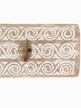 Timor Carved Coat Hook - Light