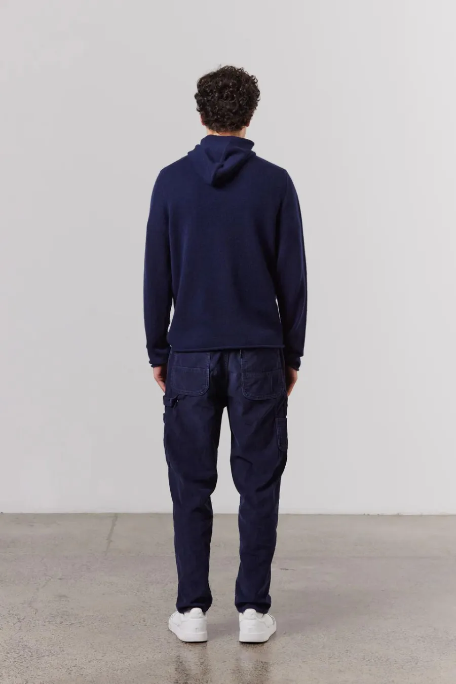 Unisex Cashmere Hoodie Navy