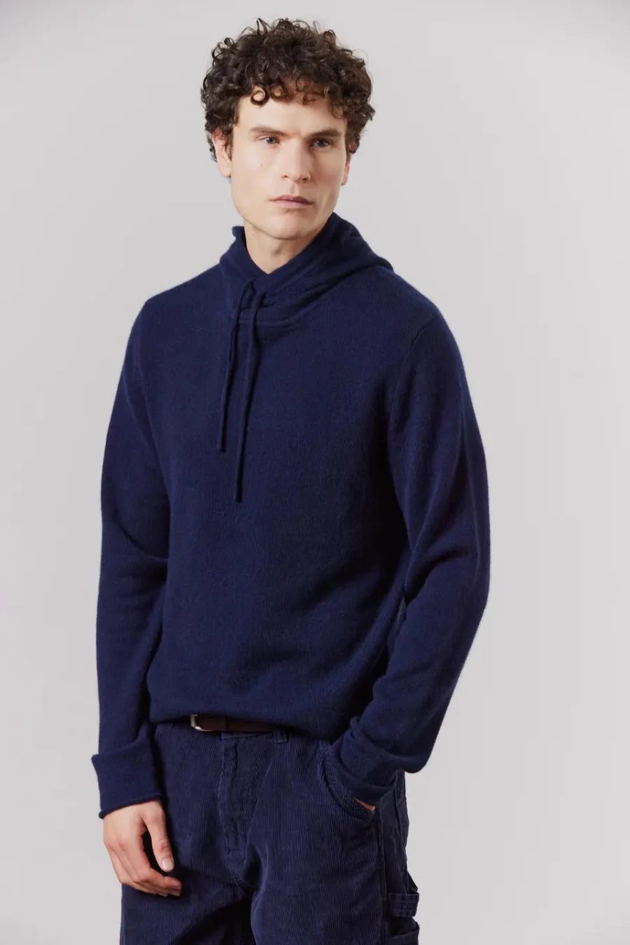 Unisex Cashmere Hoodie Navy