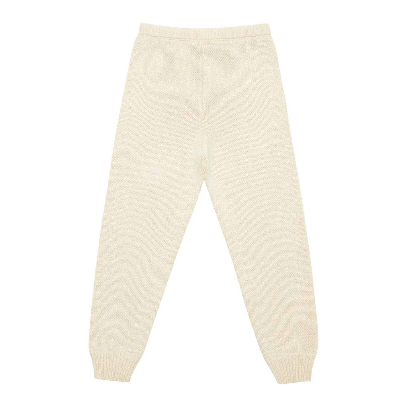 unisex cream knit pant